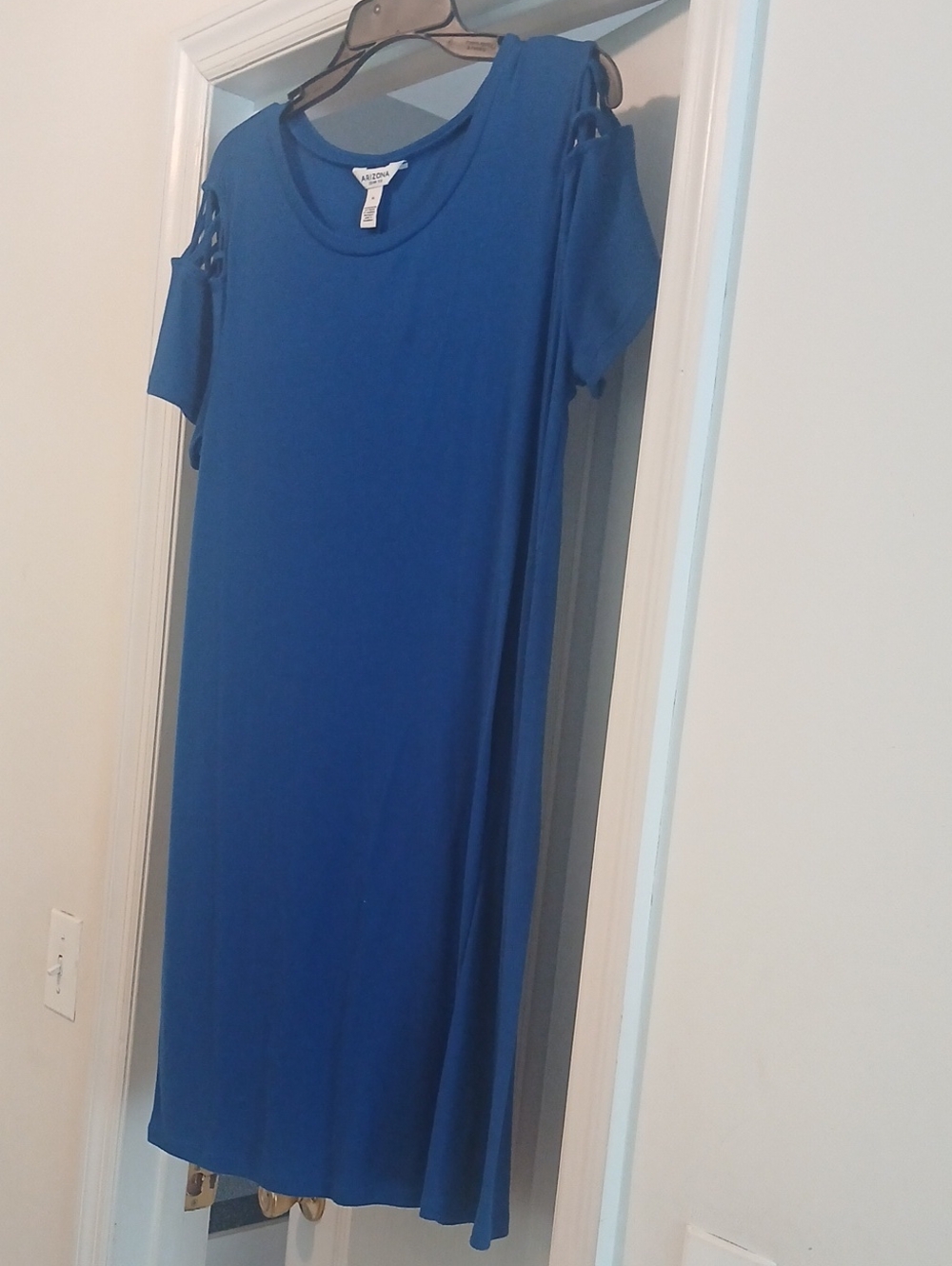 Arizona Jean Company Royal Blue Cold-Shoulder Midi Dress